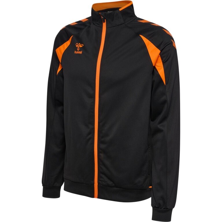 hummel Training Jacket hmlCORE 2.0 Track Zip (100% recycled Polyester) black/orange Men's