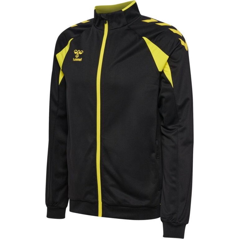 hummel Training Jacket hmlCORE 2.0 Track Zip (100% recycled Polyester) black/yellow Men's