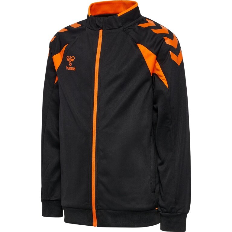 hummel Training Jacket hmlCORE 2.0 Track Zip (100% recycled Polyester) black/orange Boys