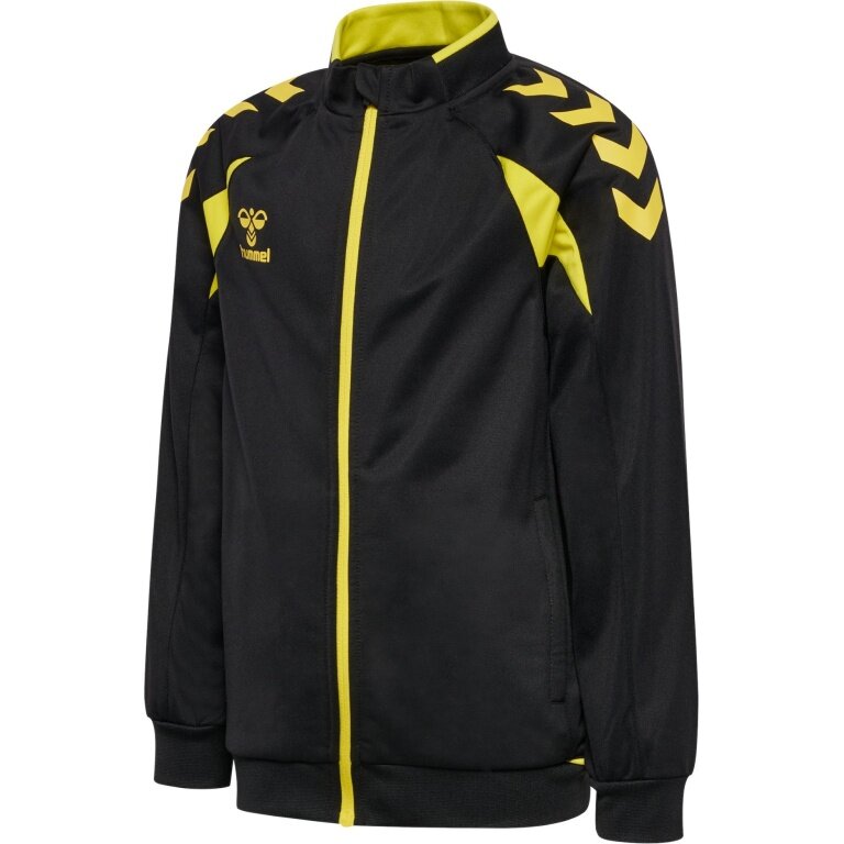 hummel Training Jacket hmlCORE 2.0 Track Zip (100% recycled Polyester) black/yellow boys
