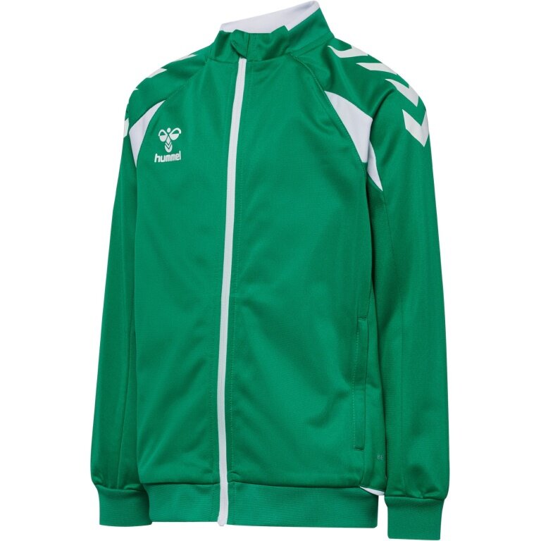 hummel Training Jacket hmlCORE 2.0 Track Zip (100% recycled Polyester) green/white boys