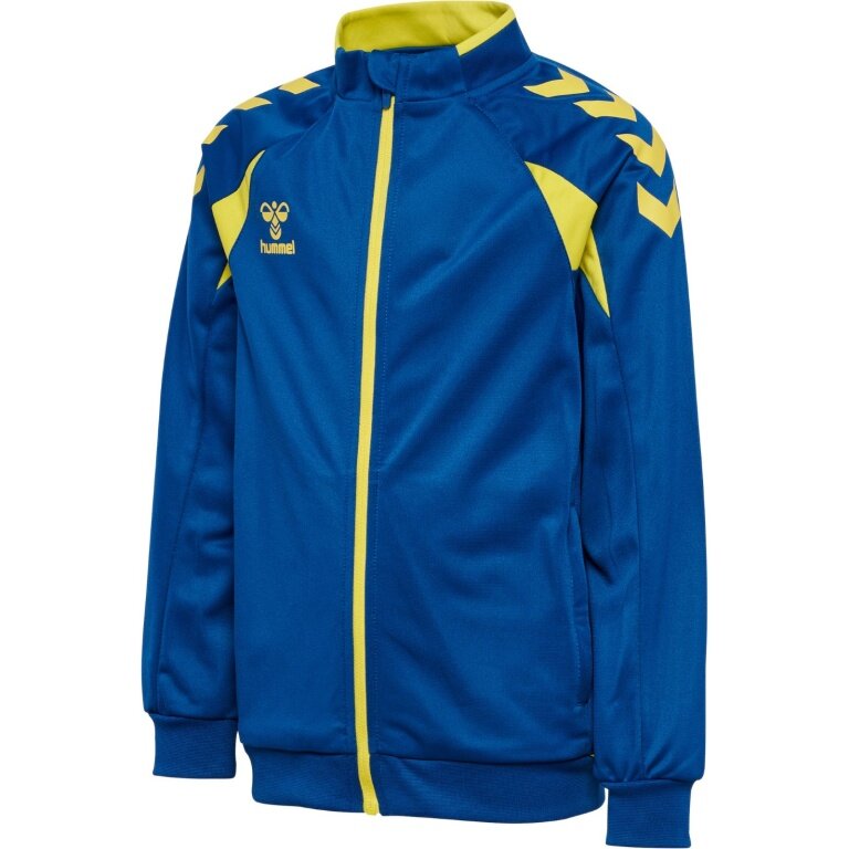 hummel Training Jacket hmlCORE 2.0 Track Zip (100% recycled Polyester) blue/yellow Boys