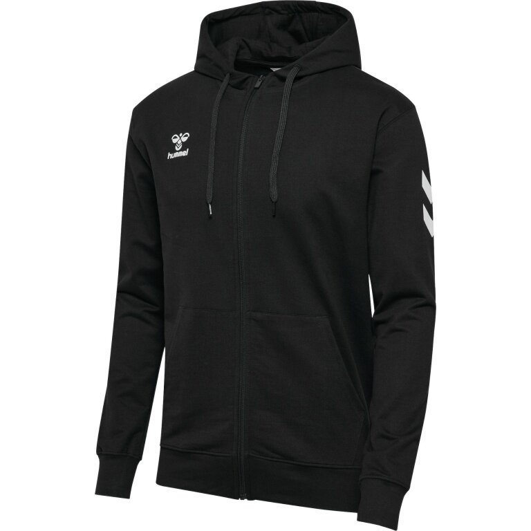 Hummel Training Jacket hmlGO 2.0 Chevron Full-Zip Hoodie (Cotton, with Hood) Black Men's