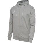 hummel Training Jacket hmlGO 2.0 Chevron Full-Zip Hoodie (Cotton, with Hood) grey Men's