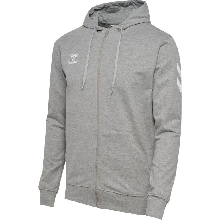 hummel Training Jacket hmlGO 2.0 Chevron Full-Zip Hoodie (Cotton, with Hood) grey Men's