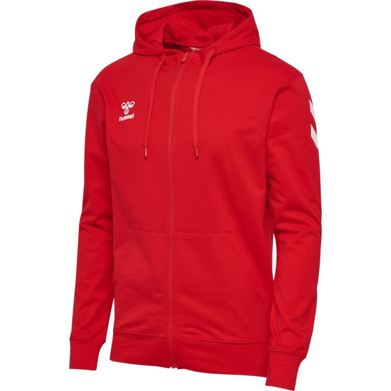 Hummel Training Jacket hmlGO 2.0 Chevron Full-Zip Hoodie (Cotton, with Hood) red Men's