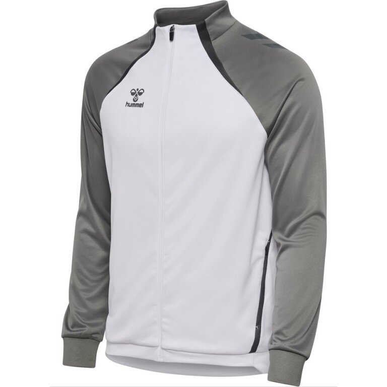 Hummel Training Jacket hmlLEAD 2.0 Track Zip (high breathability) white/grey men's