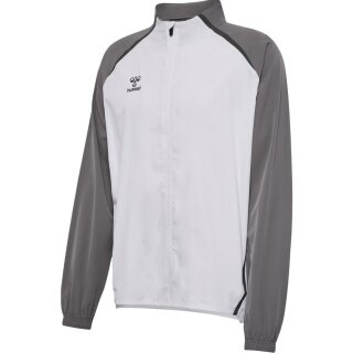 Hummel Training Jacket hmlLEAD 2.0 Woven Full Zip (recycled Polyester) white/steel grey Men's