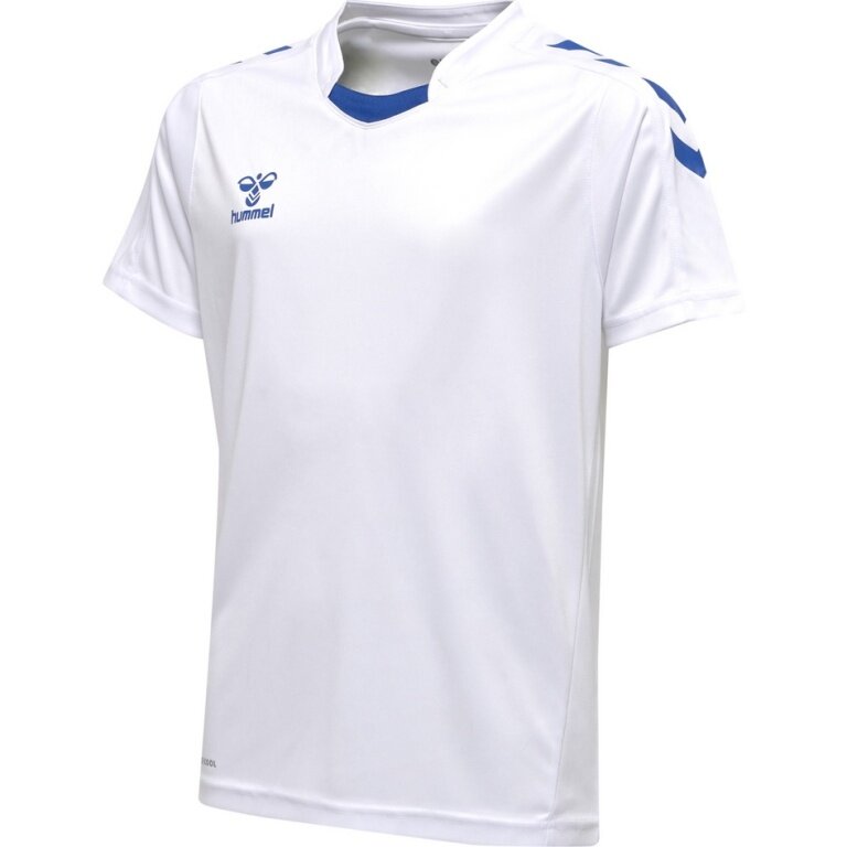hummel Sport T-shirt hmlCORE XK Poly Jersey (robust double knit) Short sleeve white/blue Kids