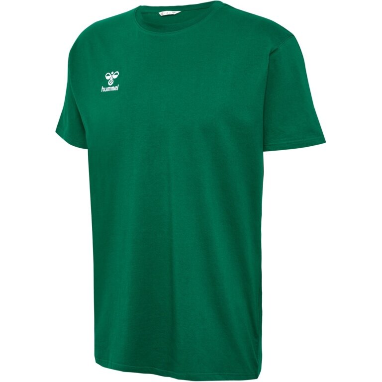 hummel Sport/Leisure T-shirt hmlGO 2.0 (Organic Cotton, Classic Design) Short Sleeve Dark Green Men