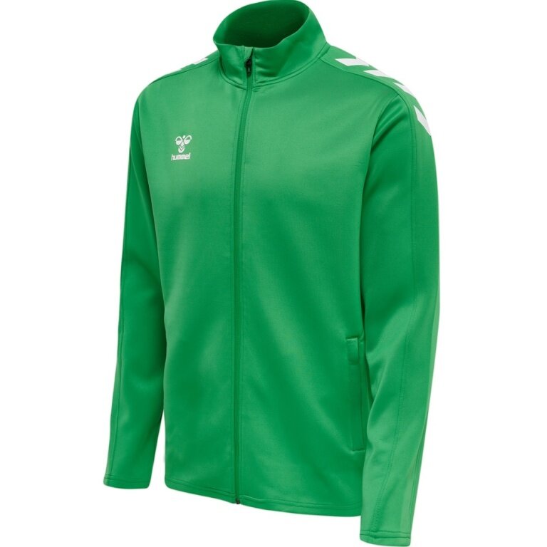 hummel Sport training jacket hmlCORE XK Poly Zip Sweat (Polyester sweat fabric, front zipper) green Men