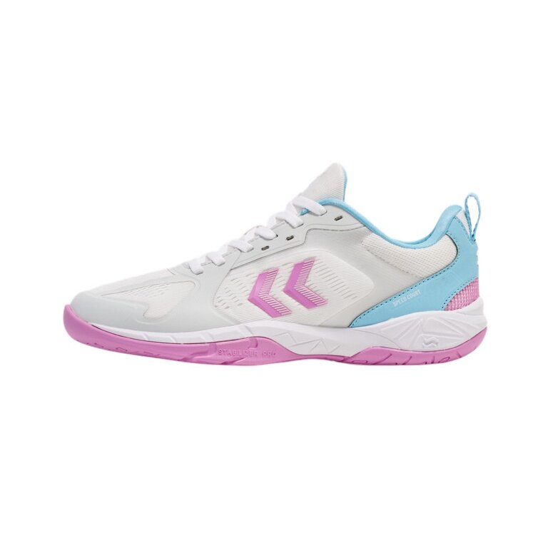 Hummel Hallen Indoor Court Shoes Speed Court White/Mauve Men's