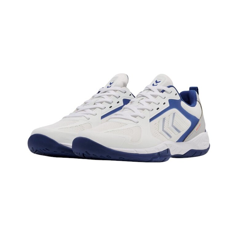 Hummel Hallen Indoor Court Shoes Speed Court White/Blue Men's