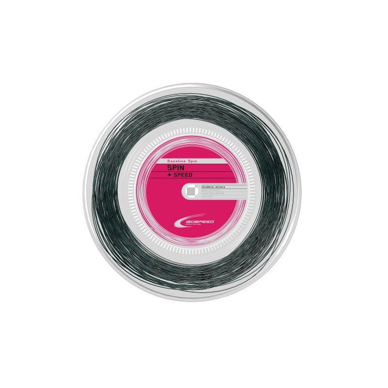 IsoSpeed Tennis String Baseline Spin+Speed black 200m roll