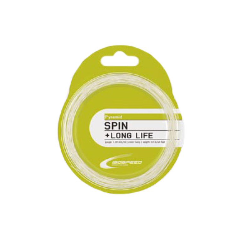 IsoSpeed Tennis String Pyramid (Spin+Durability) white 12m Set