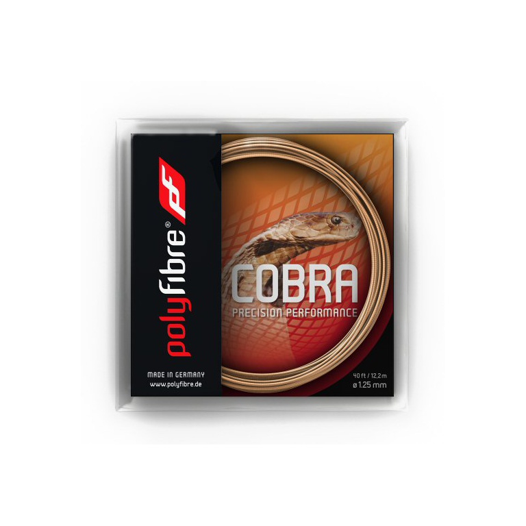 Stringing with tennis string Polyfibre Cobra