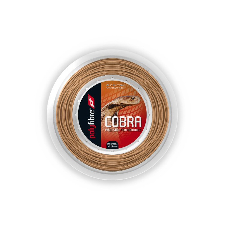 Polyfibre Tennis String Cobra (Durability+Touch) red 200m roll