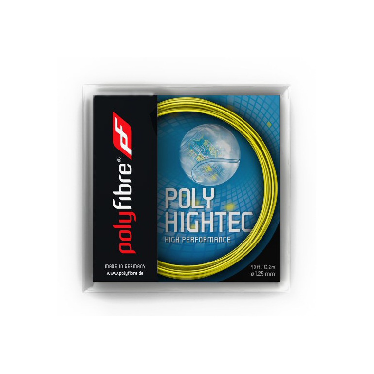 Polyfibre Tennis String Poly Hightec (Durability) yellow 12m Set