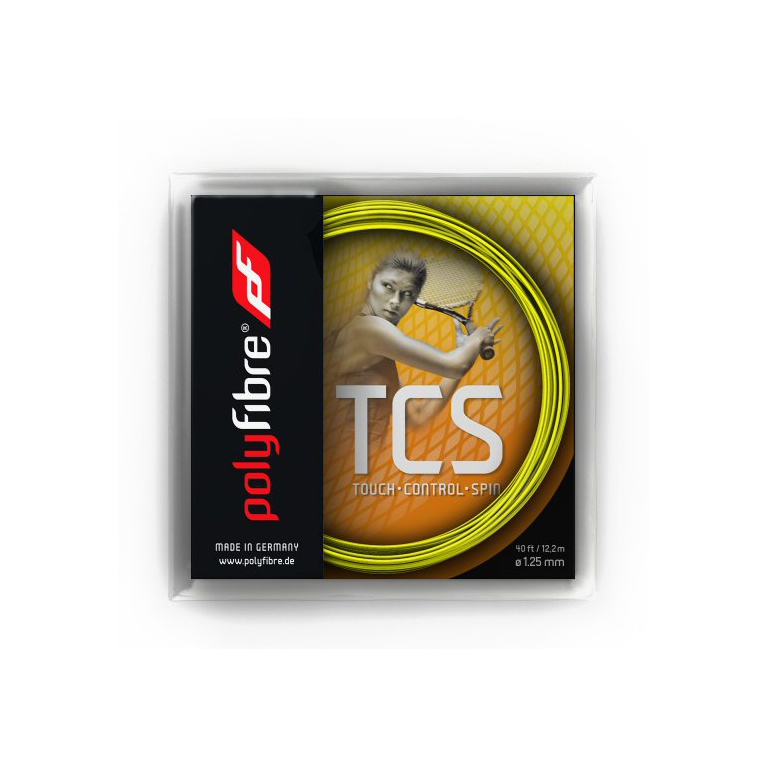 Polyfibre Tennis String TCS (Durability+Touch) yellow 12m Set