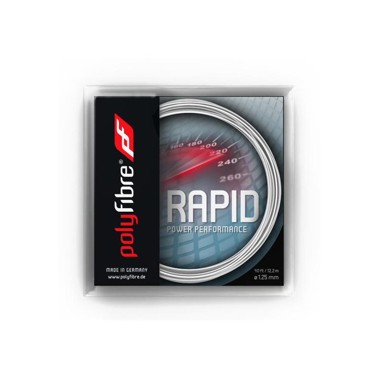 Polyfibre Tennis String TCS Rapid (Durability+Power) white 12m Set