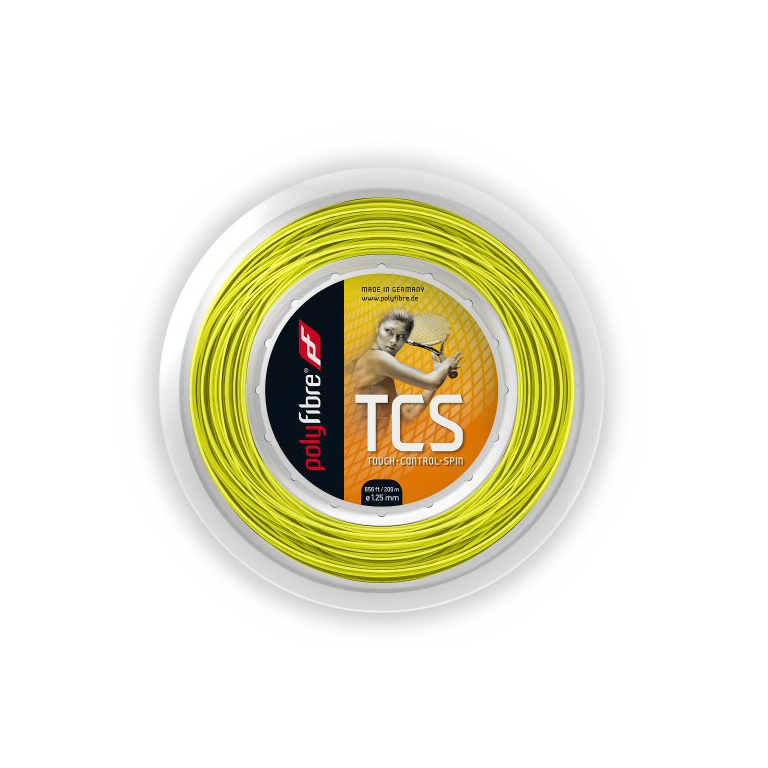 Polyfibre Tennis String TCS (Durability+Touch) yellow 200m roll