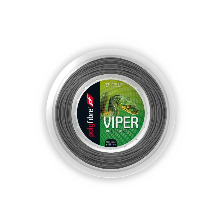 Polyfibre Tennis String Viper (Durability+Touch) silver 200m roll