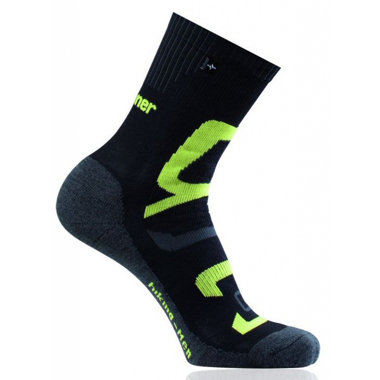 Rohner Trekkingsocke Hiking black/lime Men - 1 Pair