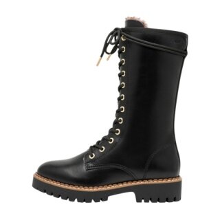 s.Oliver winter boots 5-26221-41-022 - lightweight inner lining, with soft foam - black ladies
