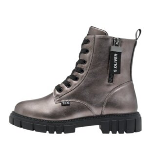 s.Oliver winter boots 5-45292-45 Tex membrane with soft foam pewter brown girls