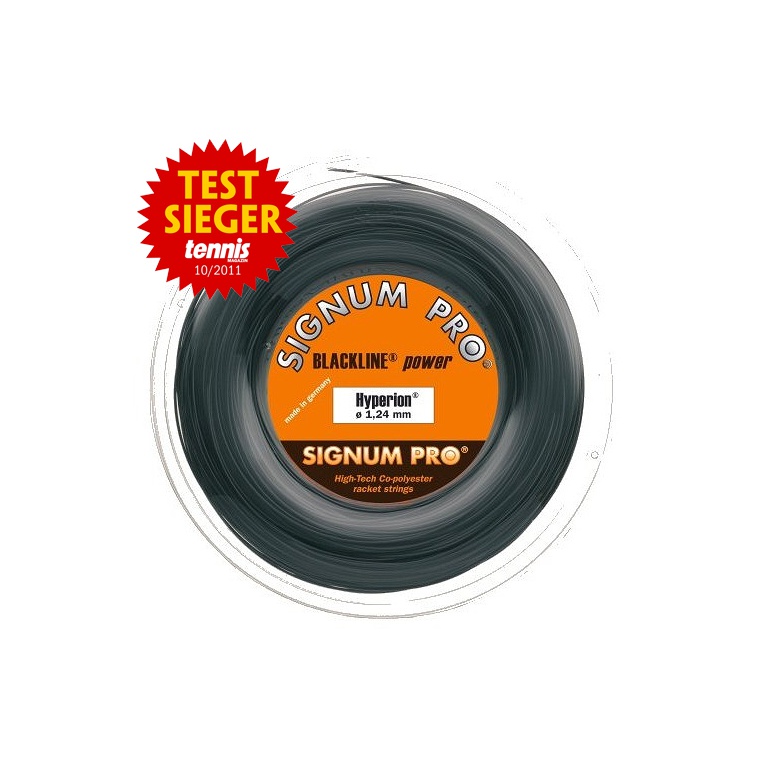 Signum Pro Tennis String Hyperion (Durability+Power) black 100m roll