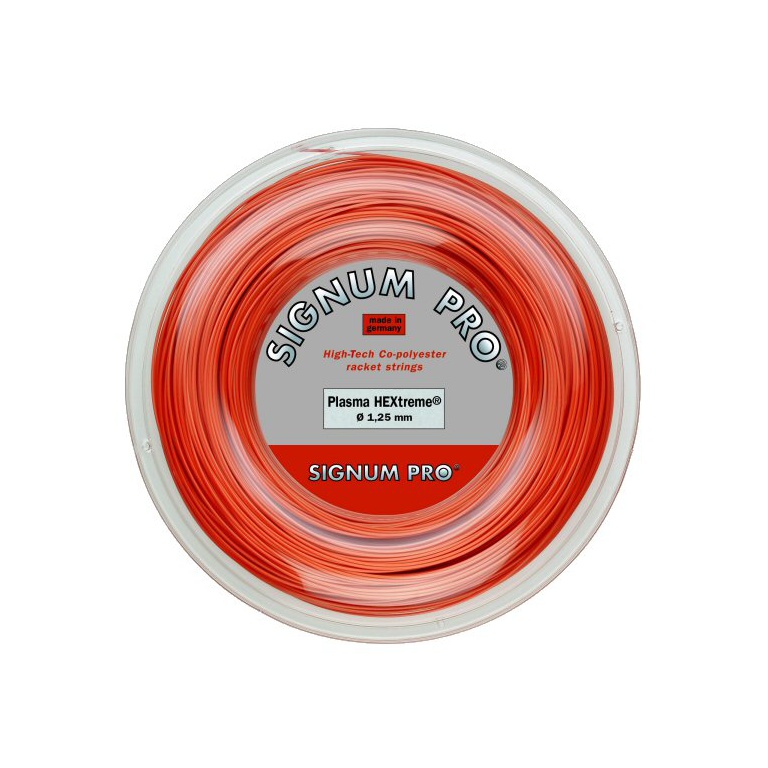 Signum Pro Tennis String Plasma Hextreme (Durability+Spin) orange 120m Roll