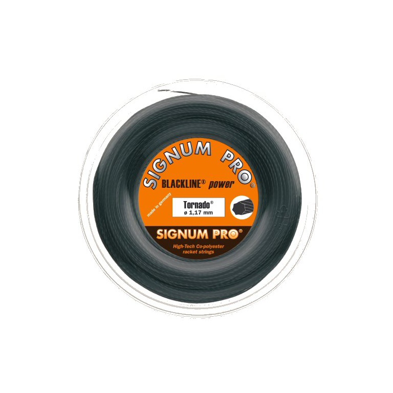 Signum Pro Tennis String Tornado (Durability+Spin) anthracite grey 200m roll