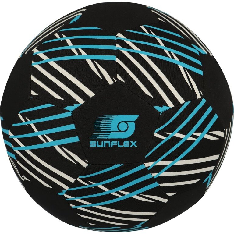 Sunflex Football Action Pro Neoprene (Size 5) - durable, lightweight, soft, quiet - black/blue - 1 ball