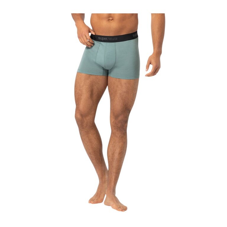 super natural Boxershorts Tundra 175 - Merino wool - Chinois green men's underwear - 2 pieces
