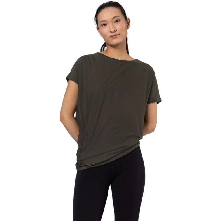 super natural Sport/Leisure Shirt Yoga Loose Tee Oak Brown Green Ladies
