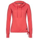 super natural Funnel Hoodie (Merino Wool) red Ladies