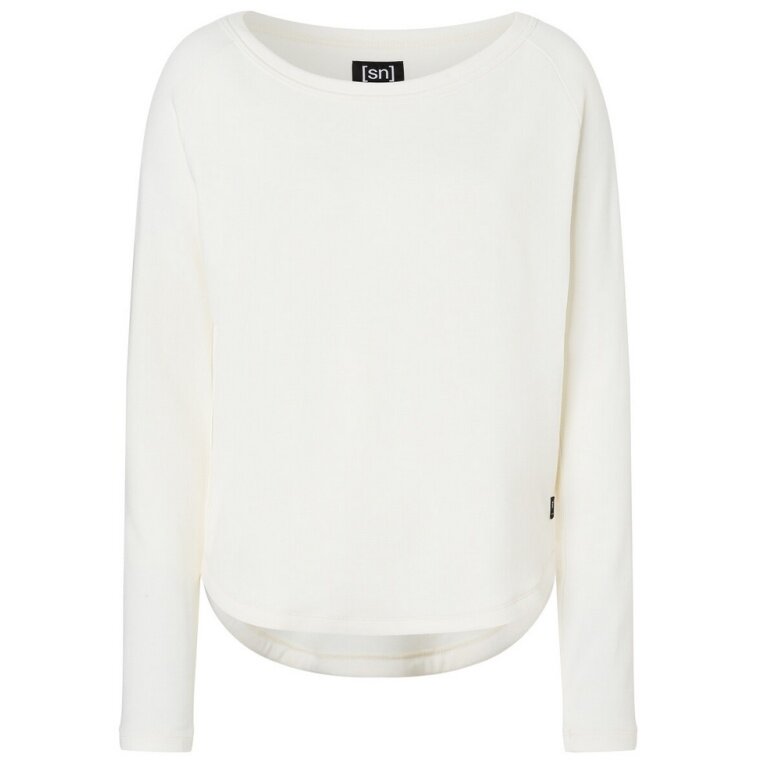 super natural Long Sleeve Shirt Everyday Crew (Merino Mix) white Ladies