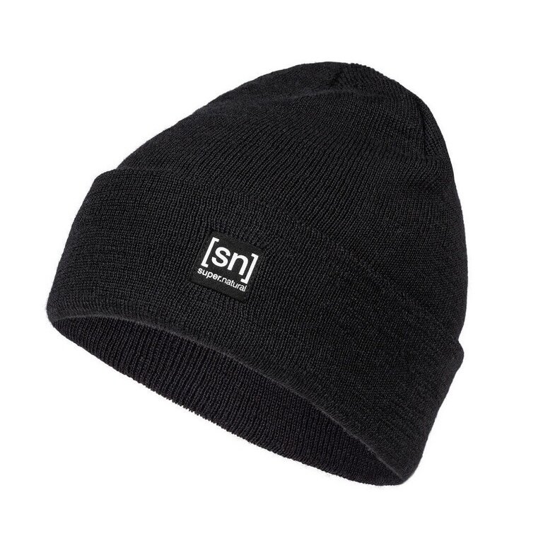 super natural hat Alpine Beanie (merino wool mix) black - 1 piece
