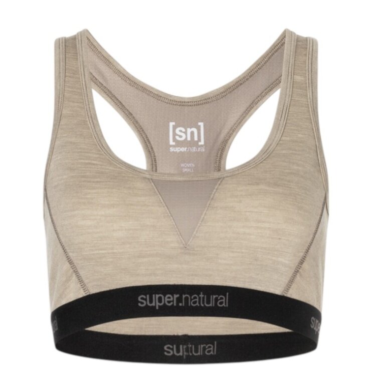 super natural functional underwear sports bra Tundra 220 Semplice (comfortable to wear) vintage beige/khaki ladies