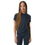 super natural sports/leisure shirt yoga loose organic tee blueberry blue ladies