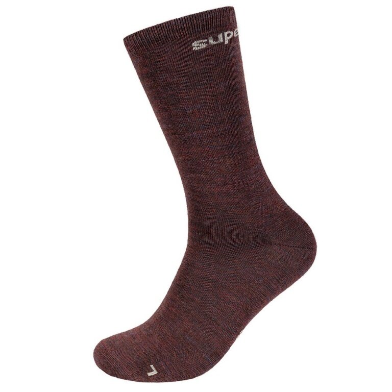super natural All Day socks - merino wool - burgundy red - 2 pairs
