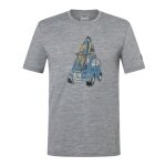 super natural leisure T-shirt Carsurf Tee (Merino mix) grey men's