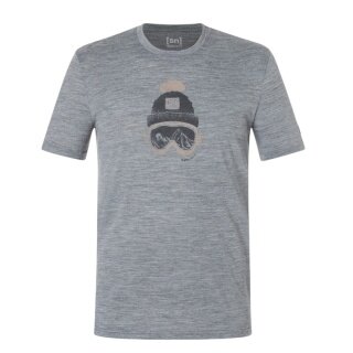 super natural leisure T-shirt Gogeanie Tee (Merino mix) grey mélange men's
