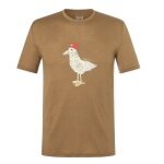 super natural leisure T-shirt Johnny Tee (Merino mix) brown men's