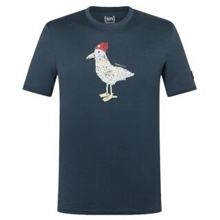 super natural leisure T-shirt Johnny Tee (Merino mix) dark blue men's