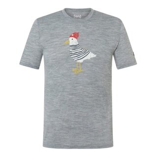 super natural leisure T-shirt Johnny Tee (Merino blend) grey men's