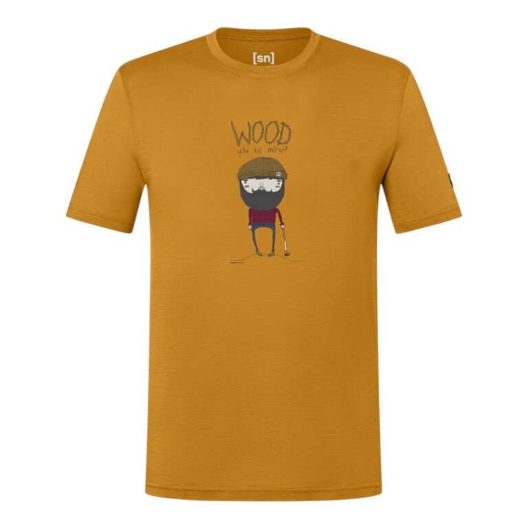 super natural leisure T-shirt Wood Crafti Tee (Merino mix) yellow men's