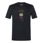 super natural leisure T-shirt Wood Crafti Tee (Merino mix) black men's