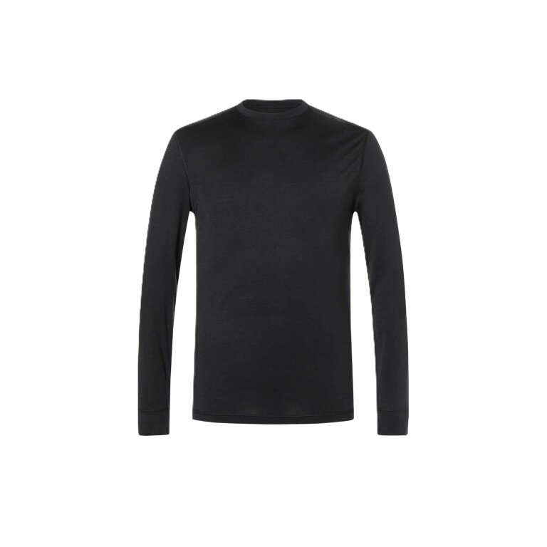 super natural underwear long-sleeve shirt organic base (merino mix) black men's