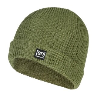 super natural winter hat Merino basic beanie (merino wool, ideal thermal protection) green - 1 piece